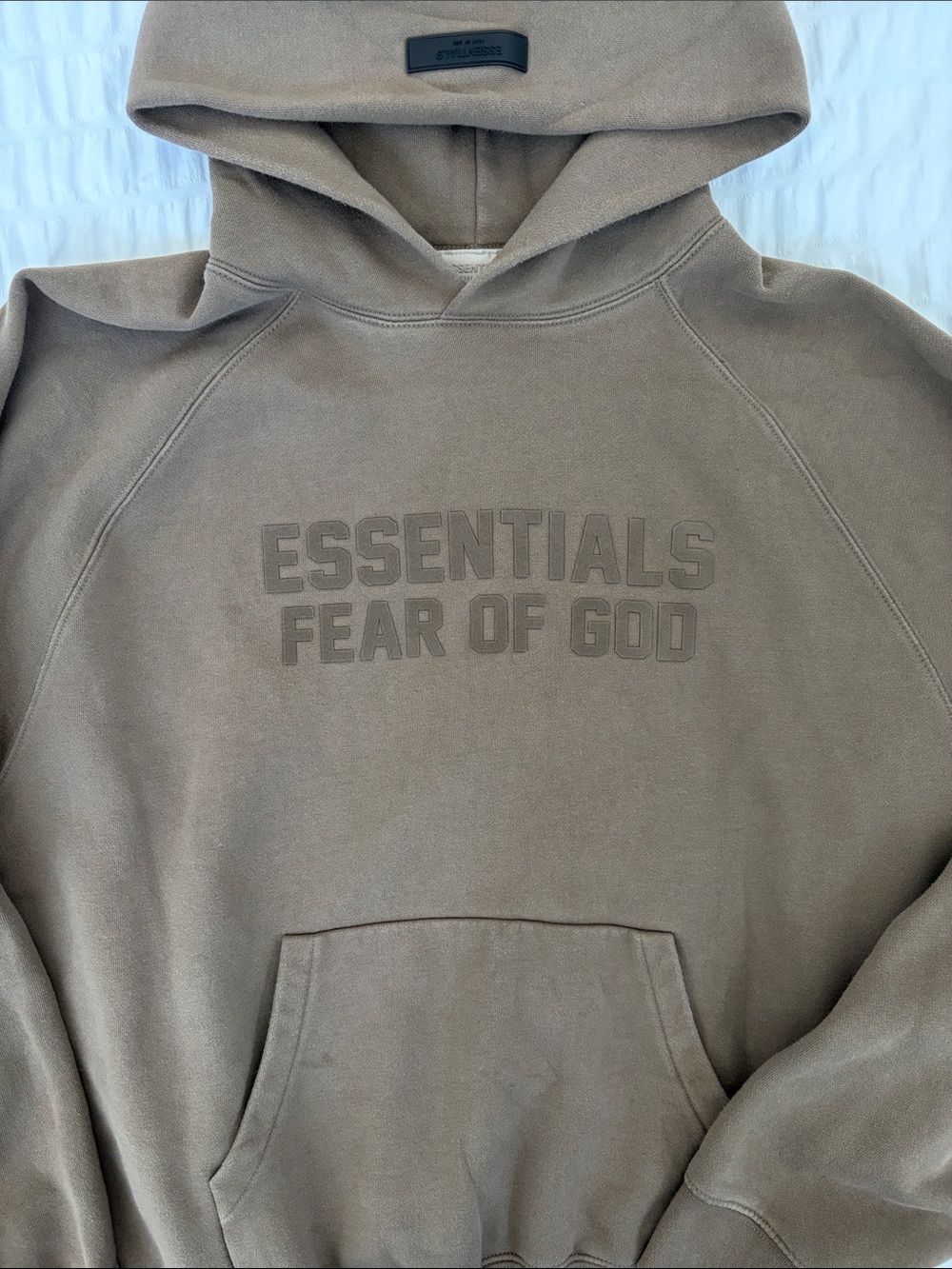 Essentials Fear of God Big Comfy Hoodie. Olive Brown. Premium Weight. Iconic.GUC